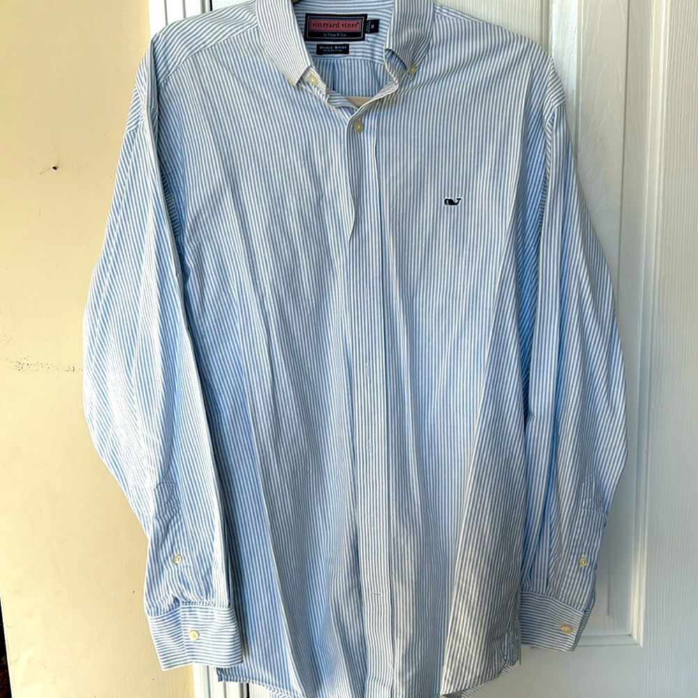 Vineyard Vines by Shep & lan Classic Fit Tucker Shirt Blue & White stripes, M
